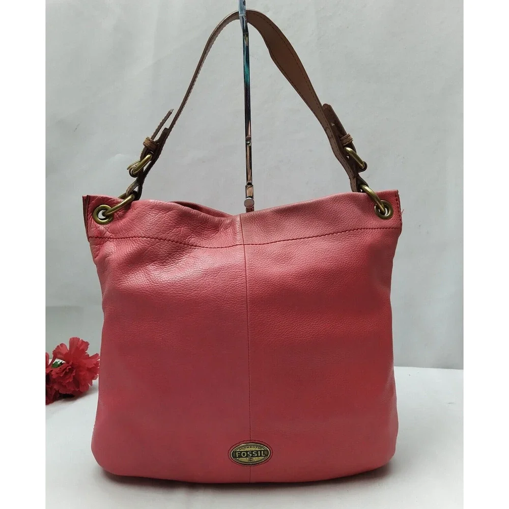 Fossil red leather